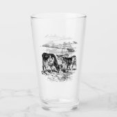 かわいいヴィンテージカントリーカウグラス タンブラーグラス (正面)