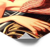 かわいいヴィンテージカントリーガールピンアップ ポスター (角)