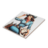 かわいいヴィンテージカントリーガール タイル (側面)