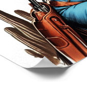 かわいいヴィンテージカントリーガール ポスター (角)