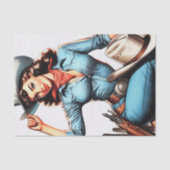 かわいいヴィンテージカントリーガール 薄葉紙 (正面)