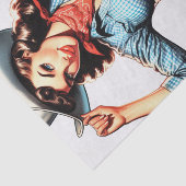 かわいいヴィンテージカントリーガール 薄葉紙 (詳細)