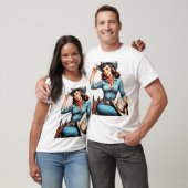 かわいいヴィンテージカントリーガール Tシャツ (ユニセックス)