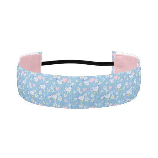 かわいいヴィンテージカントリーゲーゼパターン アスレチックヘッドバンド (正面)