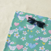 かわいいヴィンテージカントリーゲーゼパターン ビーチタオル (インサイチュ)