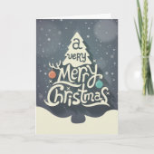 かわいいヴィンテージカントリースタイルクリスマスパーソナライズされた シーズンカード (正面)