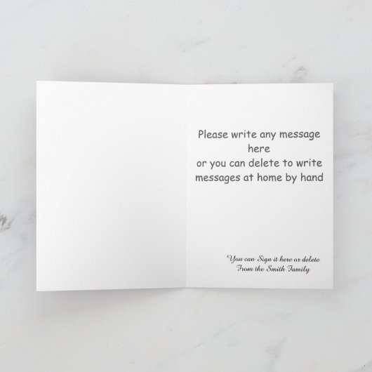 かわいいヴィンテージカントリースタイルクリスマスパーソナライズされた シーズンカード (内部)