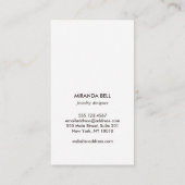 かわいいヴィンテージカントリーモノグラム素朴ウッド 名刺 (裏面)