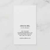 かわいいヴィンテージカントリーモノグラム素朴ウッド 名刺 (裏面)