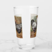 かわいいヴィンテージカントリールースターガラス タンブラーグラス (左)