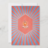 かわいいヴィンテージカーニバルサーカスベビーシャワー 招待状 (裏面)