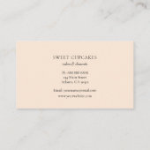 かわいいヴィンテージキッチンミキサーベーカリー名刺 名刺 (裏面)