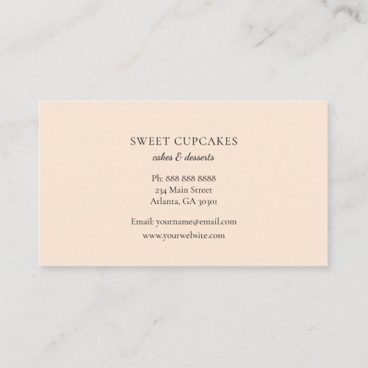 かわいいヴィンテージキッチンミキサーベーカリー名刺 名刺 (裏面)