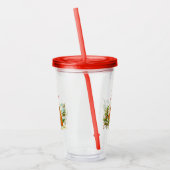 かわいいヴィンテージキツネレトロクリスマスシーン アクリルタンブラー (左)