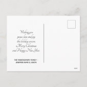 かわいいヴィンテージキツネレトロクリスマスシーン シーズンポストカード (裏面)