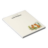 かわいいヴィンテージキツネレトロクリスマスシーン ノートパッド (アングル)