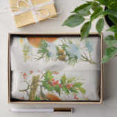 かわいいヴィンテージキツネレトロクリスマスシーン 薄葉紙 (ギフト)