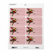 かわいいヴィンテージキャンディクリスマス小妖精や小人カスタマイズ ラベル (フルシート)