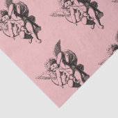 かわいいヴィンテージキューピッドエンジェルオンピンク 薄葉紙 (詳細)