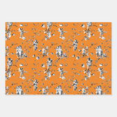 かわいいヴィンテージキューピッドエンジェルスフローラトイレピンク ラッピングペーパーシート (正面2)