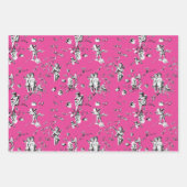 かわいいヴィンテージキューピッドエンジェルスフローラトイレピンク ラッピングペーパーシート (正面)