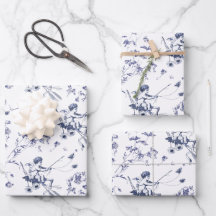 かわいいヴィンテージキューピッドエンジェルブルーフローラトワール