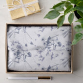 かわいいヴィンテージキューピッドエンジェルブルーフローラトワール 薄葉紙 (ギフト)