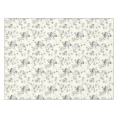 かわいいヴィンテージキューピッドエンジェル白黒フローラトワール テーブルクロス (正面(横))