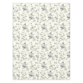 かわいいヴィンテージキューピッドエンジェル白黒フローラトワール テーブルクロス (正面)