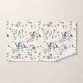 かわいいヴィンテージキューピッドエンジェル白黒フローラトワール バスタオルセット (ハンドタオル)