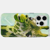 かわいいヴィンテージキリン石灰グリーンオンウォーター色アクア Case-Mate iPhoneケース (裏面 (横))