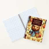 かわいいヴィンテージクマの水色 ノートブック (内部)