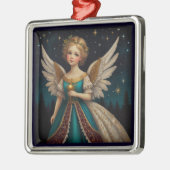 かわいいヴィンテージクリスマスイブエンジェル メタルオーナメント (左)