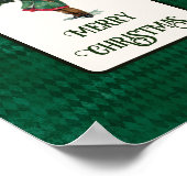 かわいいヴィンテージクリスマスガールホリデイ ポスター (角)