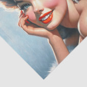 かわいいヴィンテージクリスマスガール 薄葉紙 (詳細)