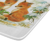 かわいいヴィンテージクリスマスキツネ カッティングボード (角)