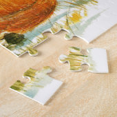 かわいいヴィンテージクリスマスキツネ ジグソーパズル (側面)