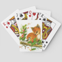 かわいいヴィンテージクリスマスキツネ