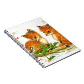 かわいいヴィンテージクリスマスキツネ ノートブック (右側)