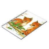 かわいいヴィンテージクリスマスキツネ ノートブック (左側)