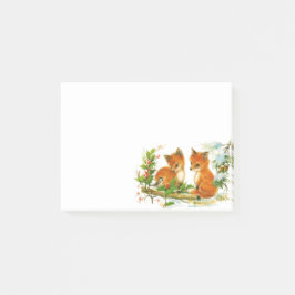 かわいいヴィンテージクリスマスキツネ ポストイット