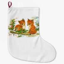 かわいいヴィンテージクリスマスキツネ