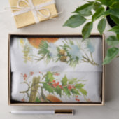 かわいいヴィンテージクリスマスキツネ 薄葉紙 (ギフト)