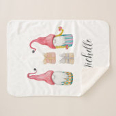 かわいいヴィンテージクリスマスギフト格言 シェルパブランケット (正面(横))