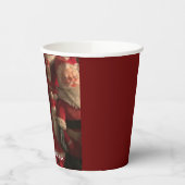 かわいいヴィンテージクリスマスサンタクロース 紙コップ (左)