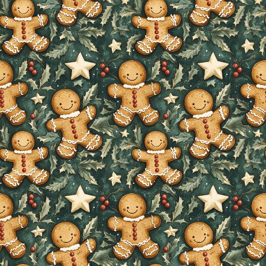 かわいいヴィンテージクリスマスジンジャーブレッドマン深いグリーン