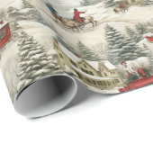 かわいいヴィンテージクリスマス ラッピングペーパー (ロールコーナー)