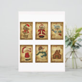 かわいいヴィンテージクリスマスATCカード (スタンド正面)