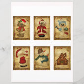 かわいいヴィンテージクリスマスATCカード (正面)