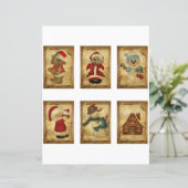 かわいいヴィンテージクリスマスATCカード (スタンド正面)